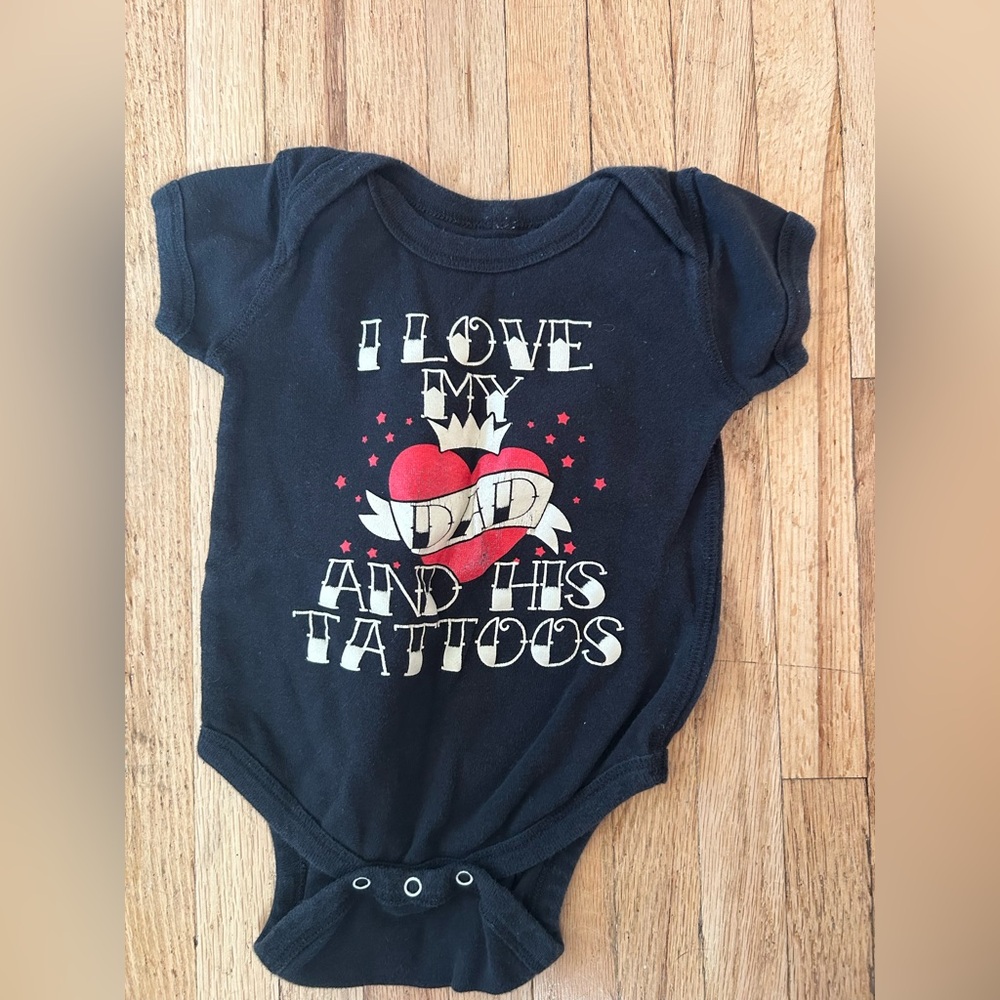 3/$12 Spencer's Black and Red Kids Bodysuit